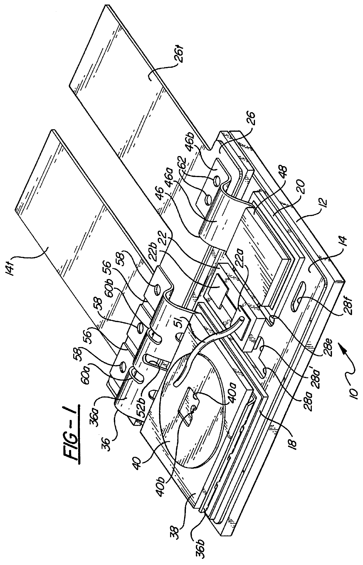 Semiconductor substrate subassembly with alignment and stress relief features