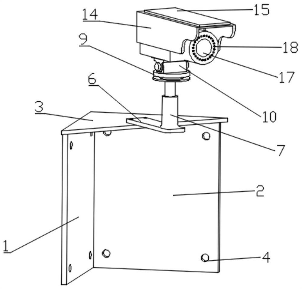 Wall corner wall-mounted building monitoring equipment