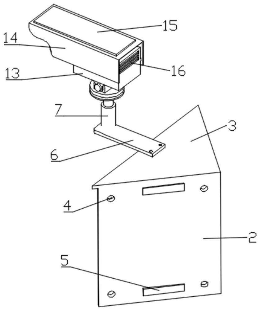 Wall corner wall-mounted building monitoring equipment