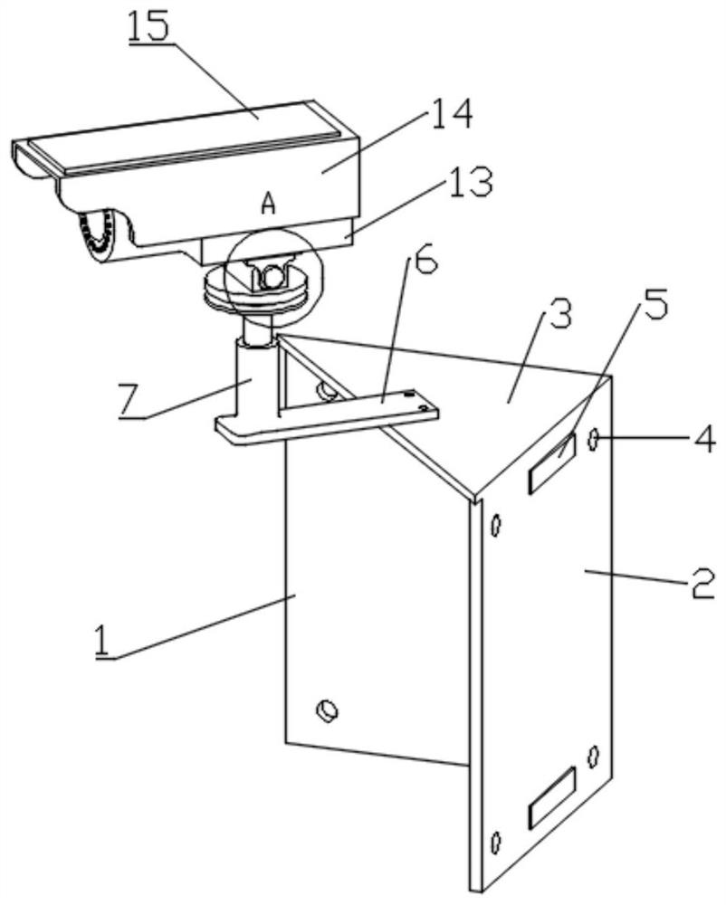 Wall corner wall-mounted building monitoring equipment