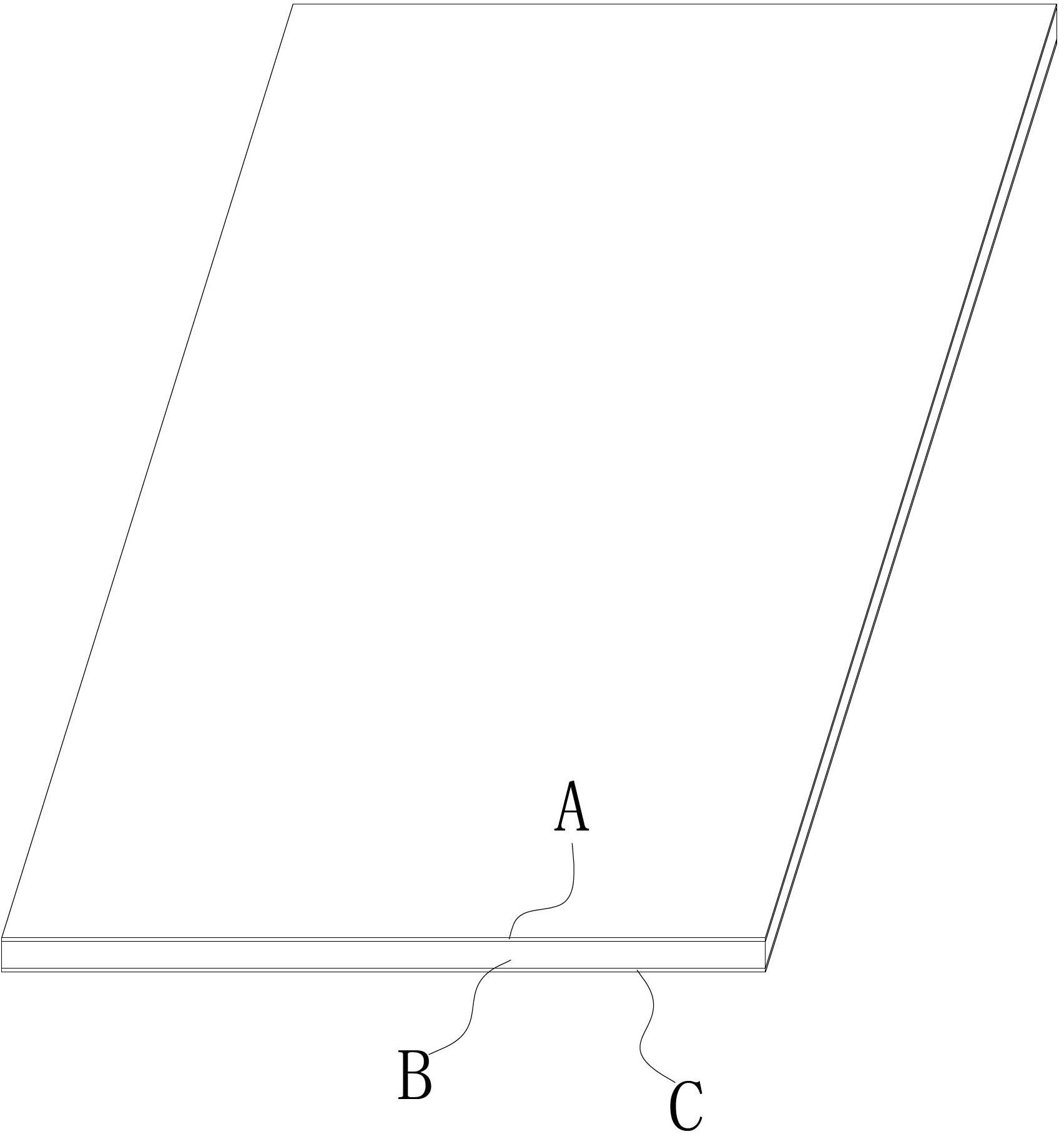 HIPS (high impact polystyrene) three-layer composite board for inner container of refrigerating device and preparation method thereof