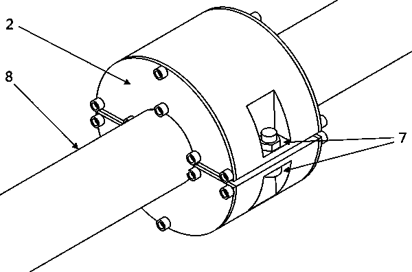 Aluminum alloy variable chamber particle collision damper for pipeline vibration reduction