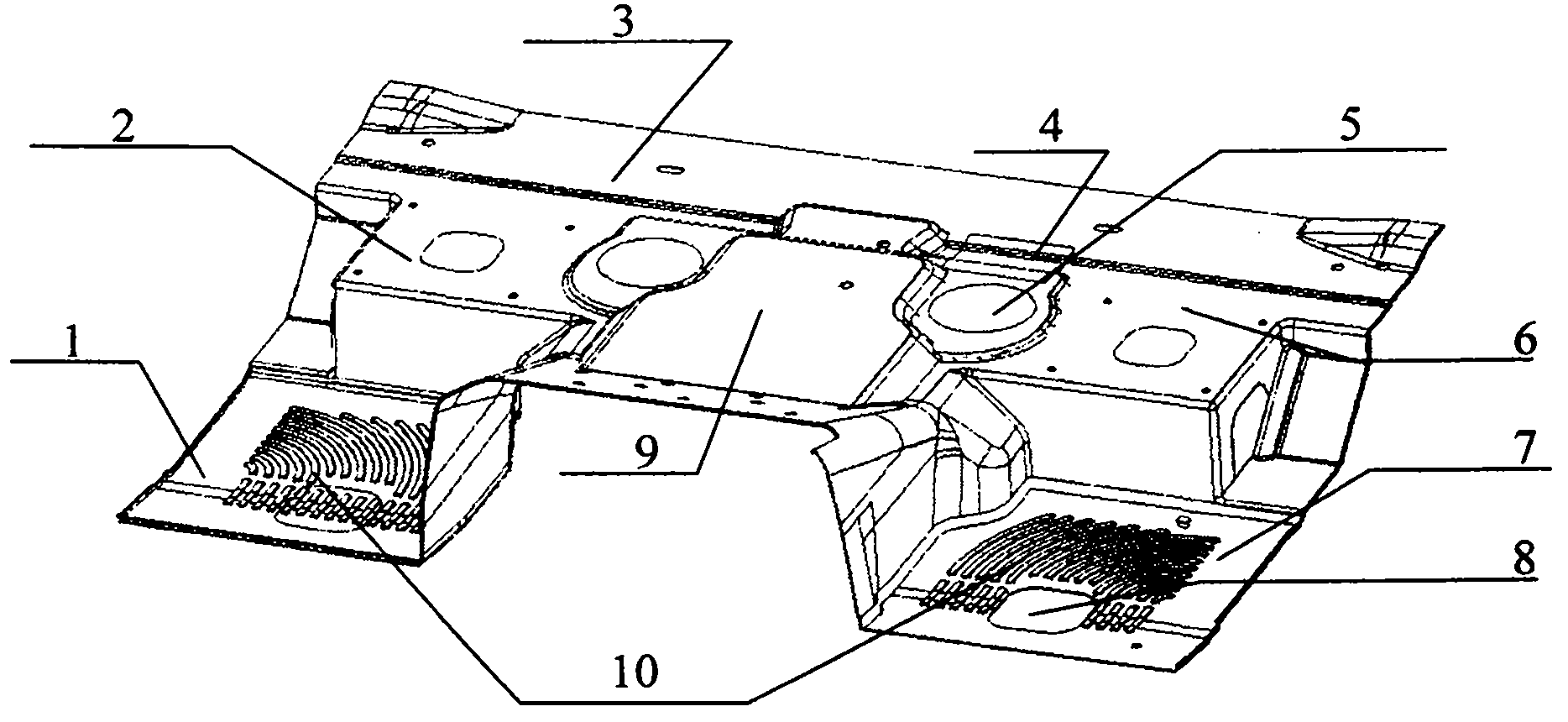 Method for producing automotive sound-absorption and heat-insulation integrated carpet