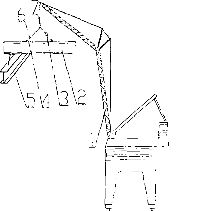 Method for mounting blast furnace framework structure by utilizing transverse hoisting beam