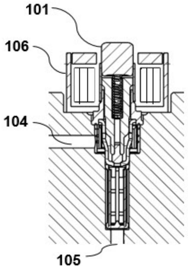 Differential pressure flow testing device for electromagnetic valve of automobile composite braking system