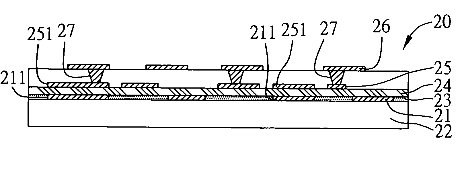 Embedded capacitor structure in circuit board and method for fabricating the same