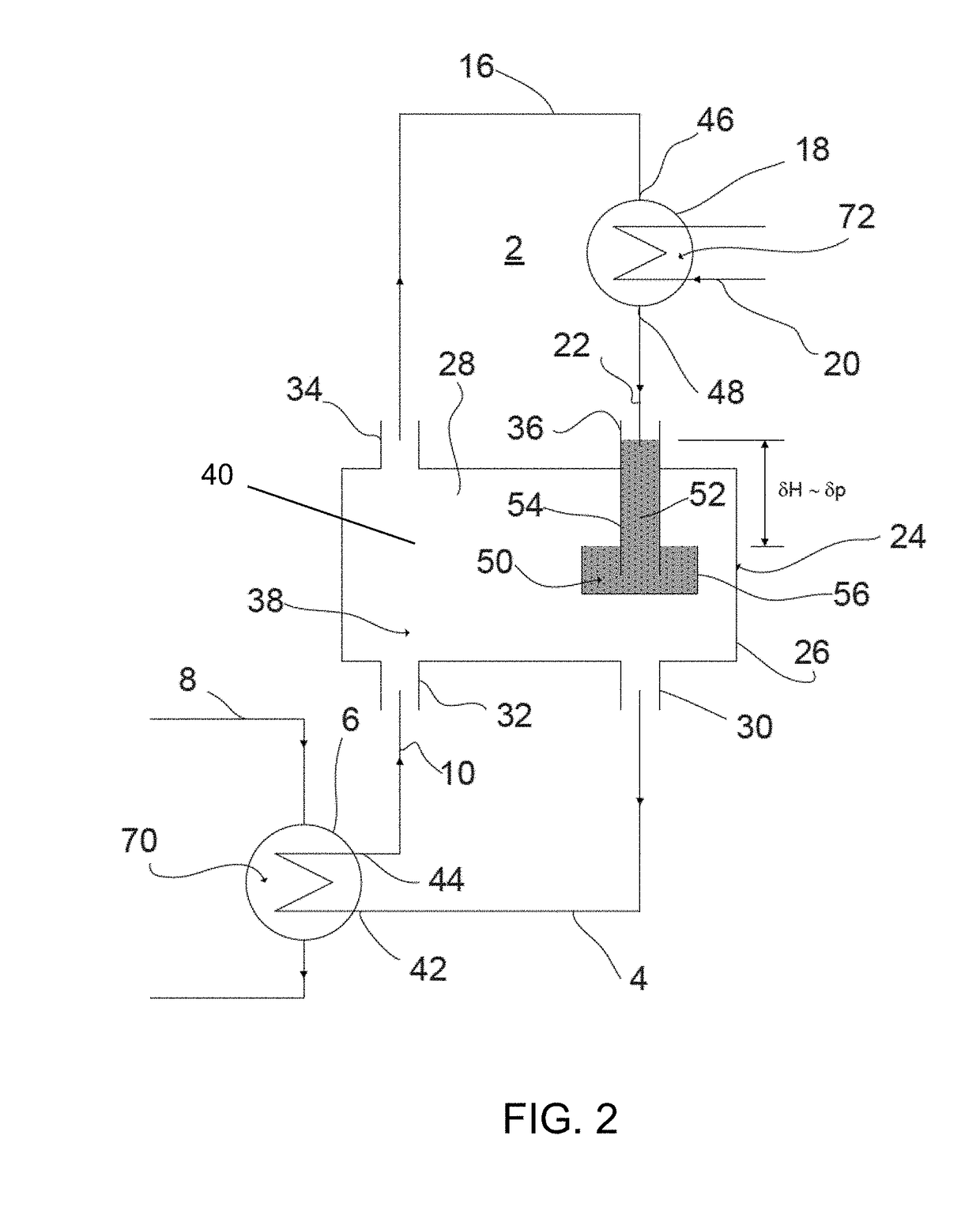 Passive two-phase cooling circuit