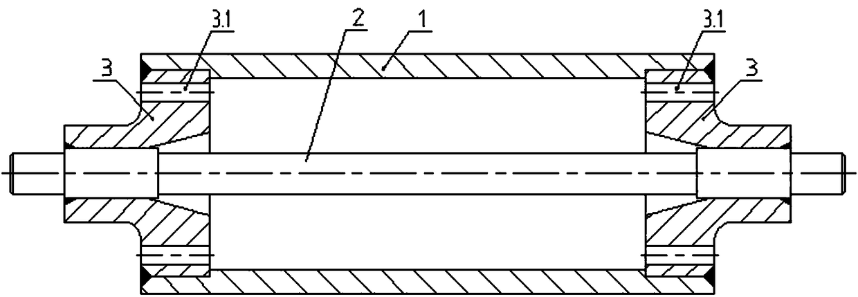 Sink roll with throughflow holes