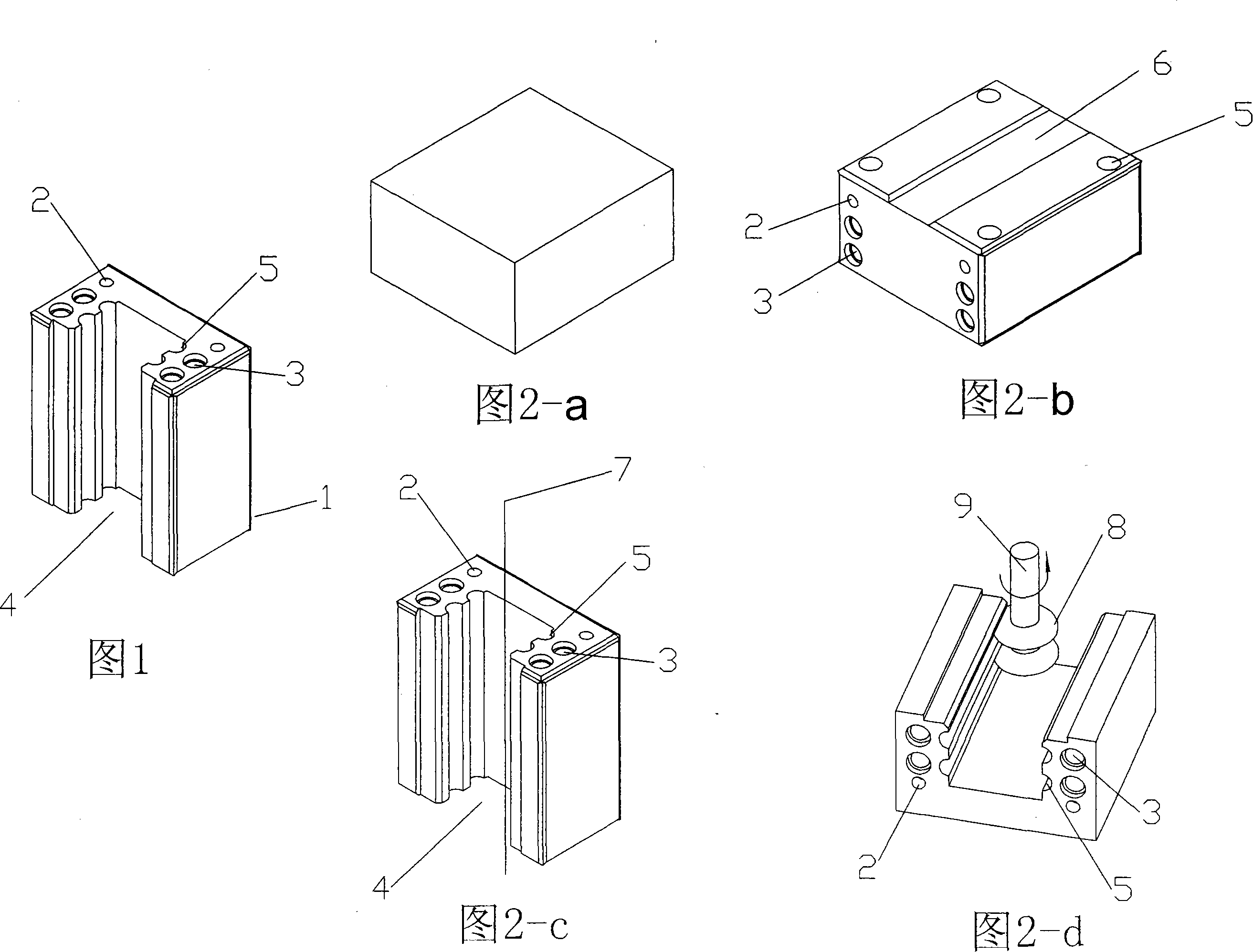 Straight-line rolling slipper block and method of manufacture