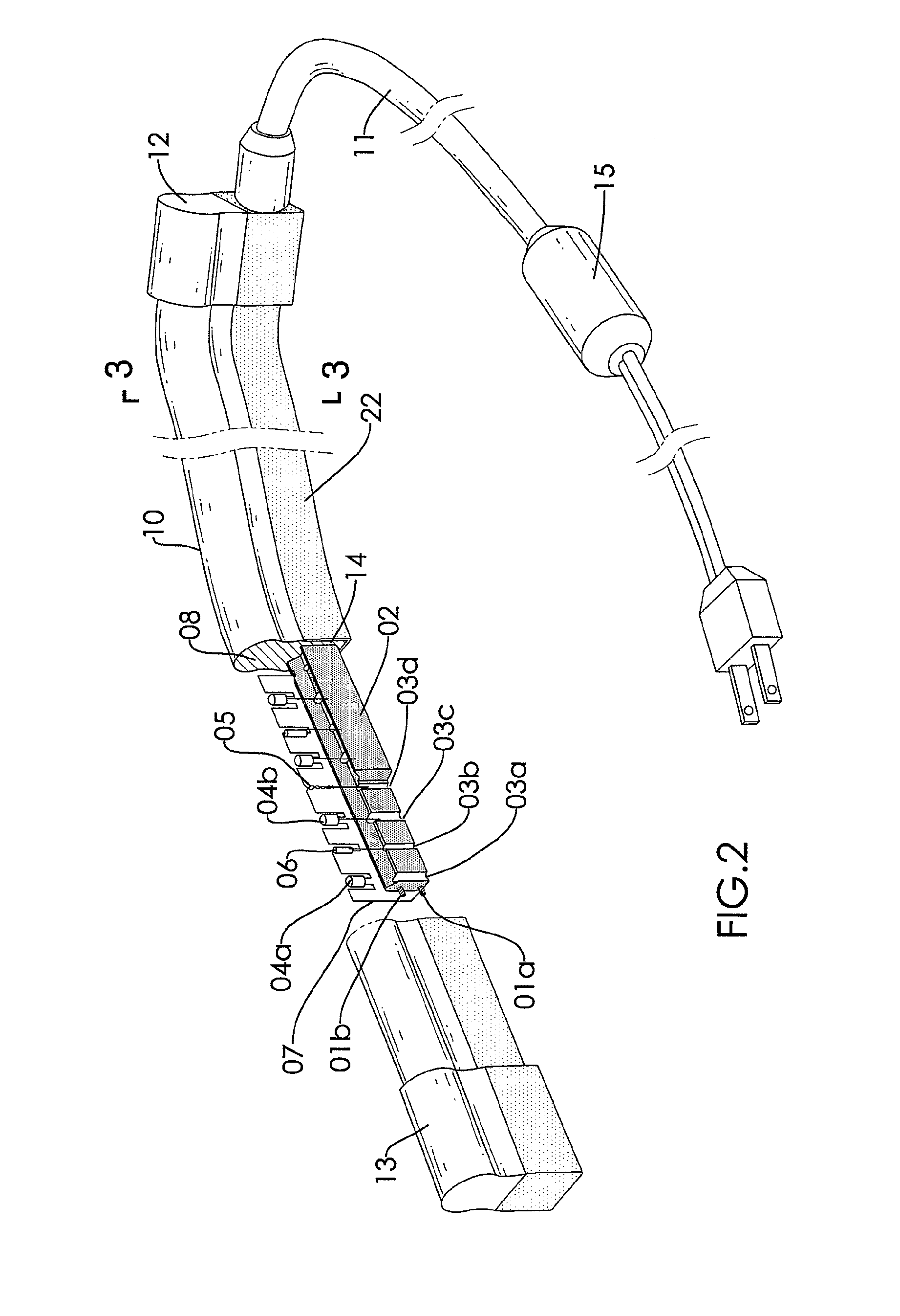 LED rope light with a light refracting layer on top thereof and an opaque layer at a bottom thereof