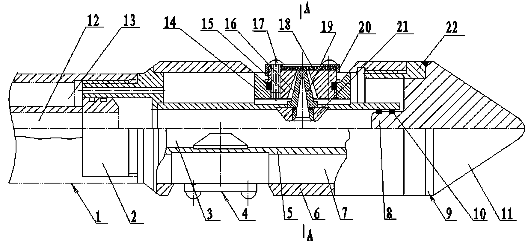 Anti-blocking grouting nozzle