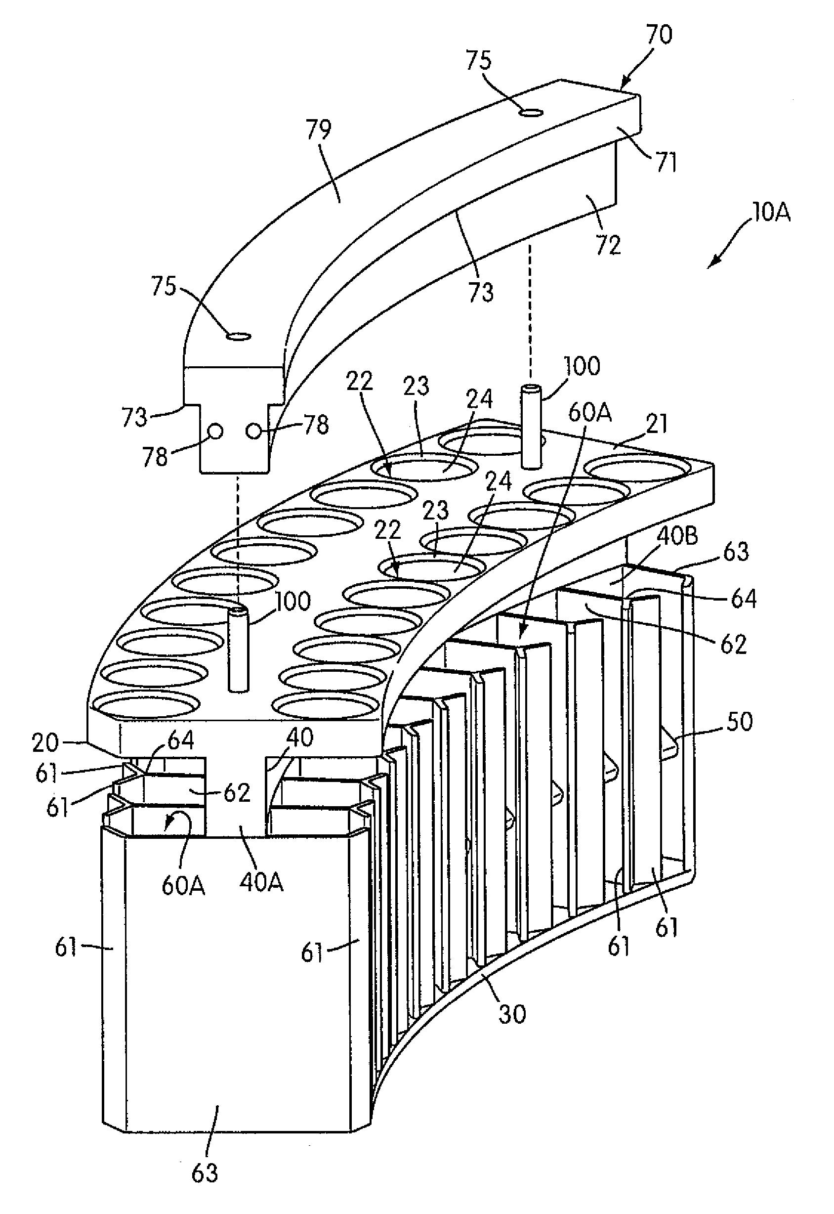 Sample carrier having finger springs for holding sample tubes