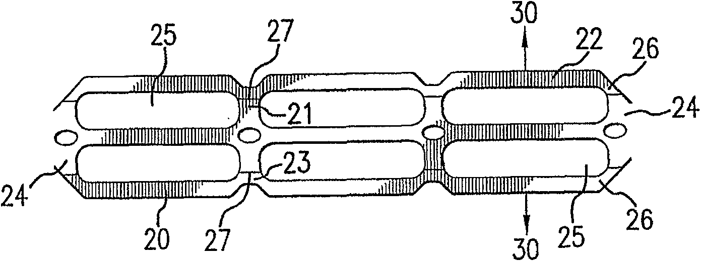 Flexible carrier having regions of higher and lower energy treatment