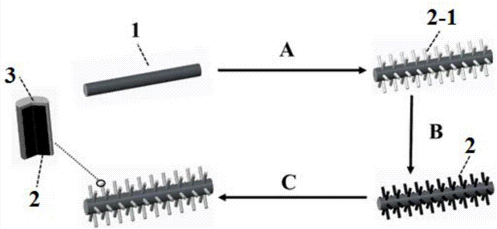 Integrated heteropolyacid modified polyaniline/titanium nitride core-shell nanowire array composite material and its preparation method and application