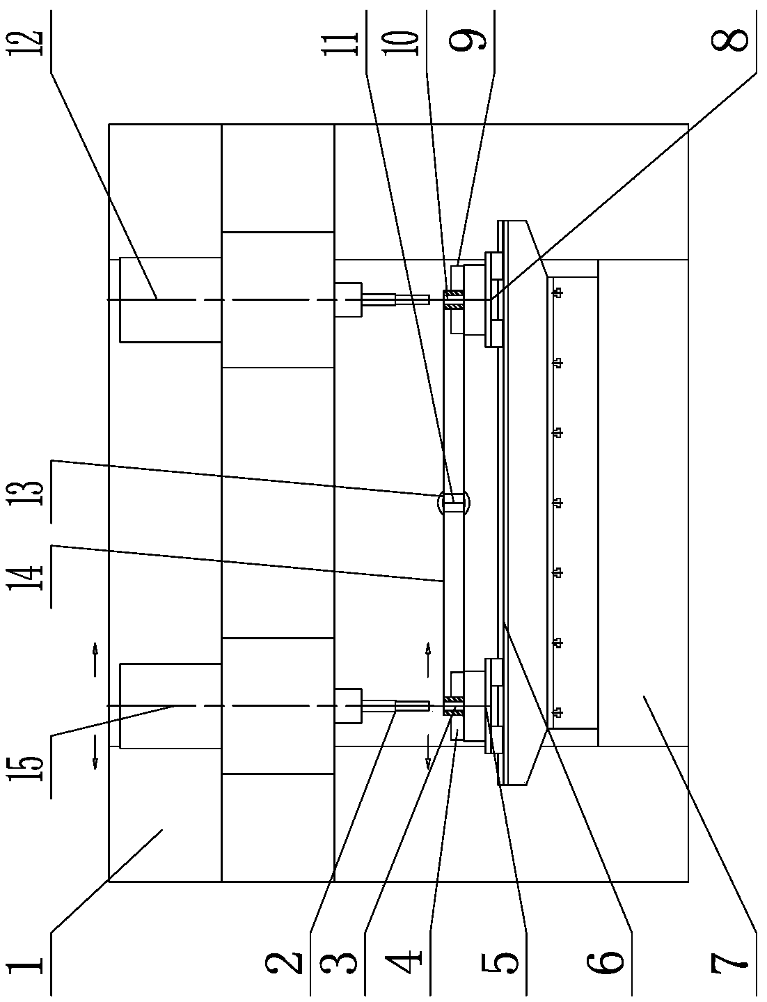 Leaf spring numerical control boring device and special clamp