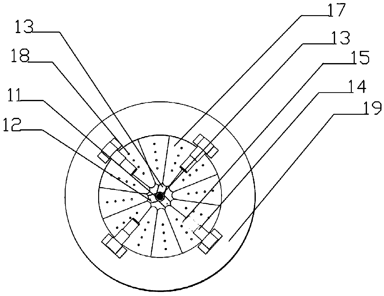 Conical barrel device for crushing, cutting and trimming concrete