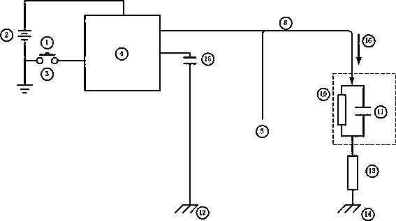 Single-beam jet flow electric shock device based on distribution parameter coupling