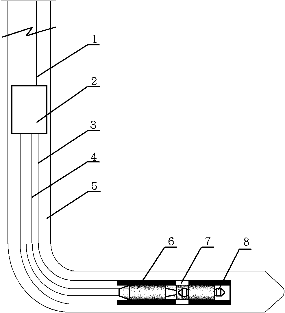 Ground sand washing device for horizontal well and application method thereof