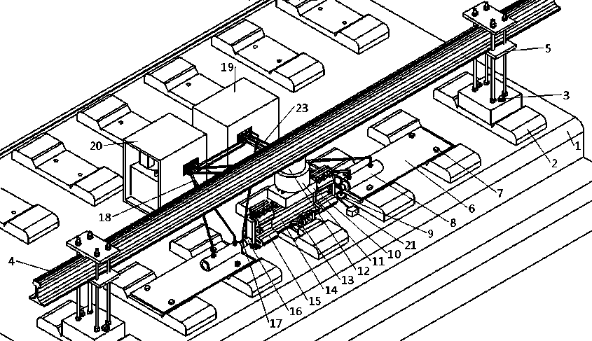 Track vertical reciprocating loading simulation experiment device