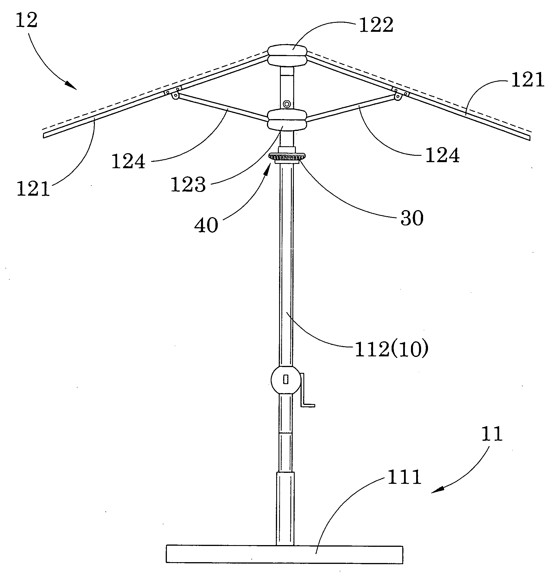 Electrical fixture for outdoor umbrella