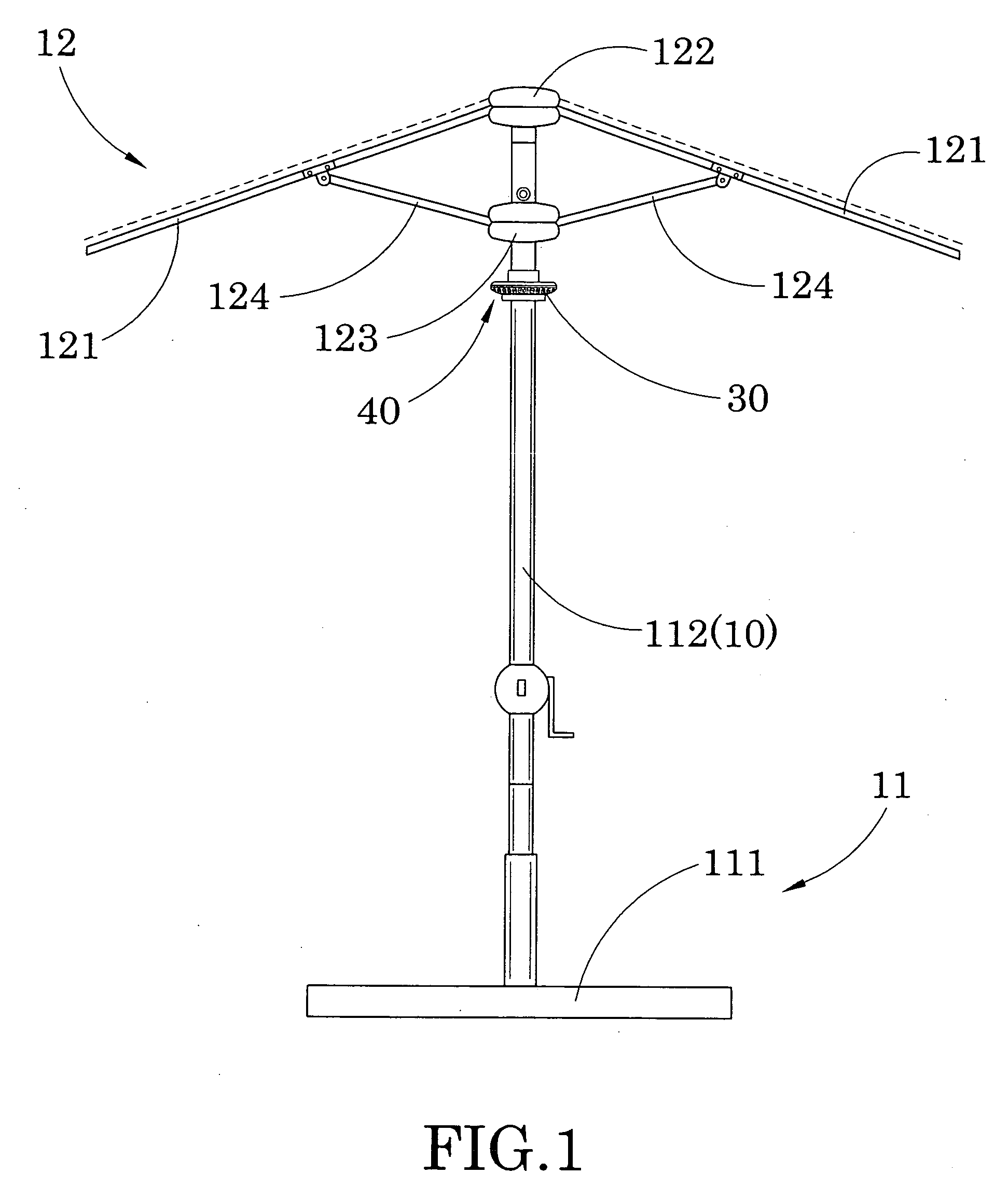 Electrical fixture for outdoor umbrella