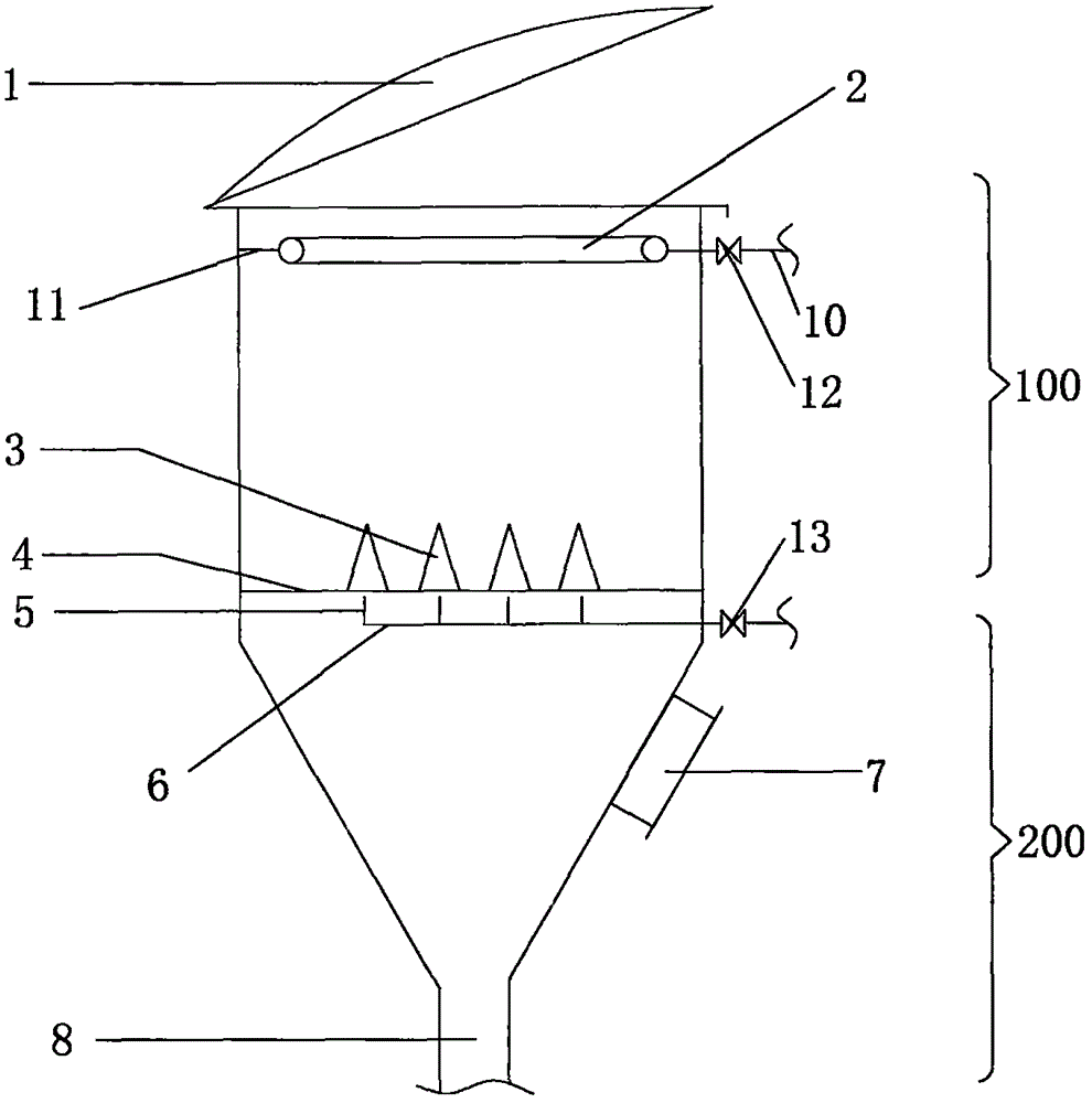 Powder feeding and dissolving method and tank