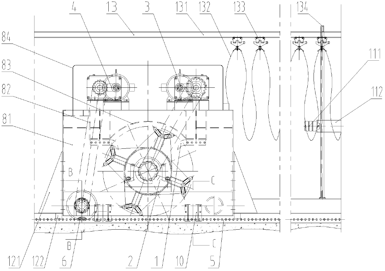 Two-way operation grate-cleaning crusher