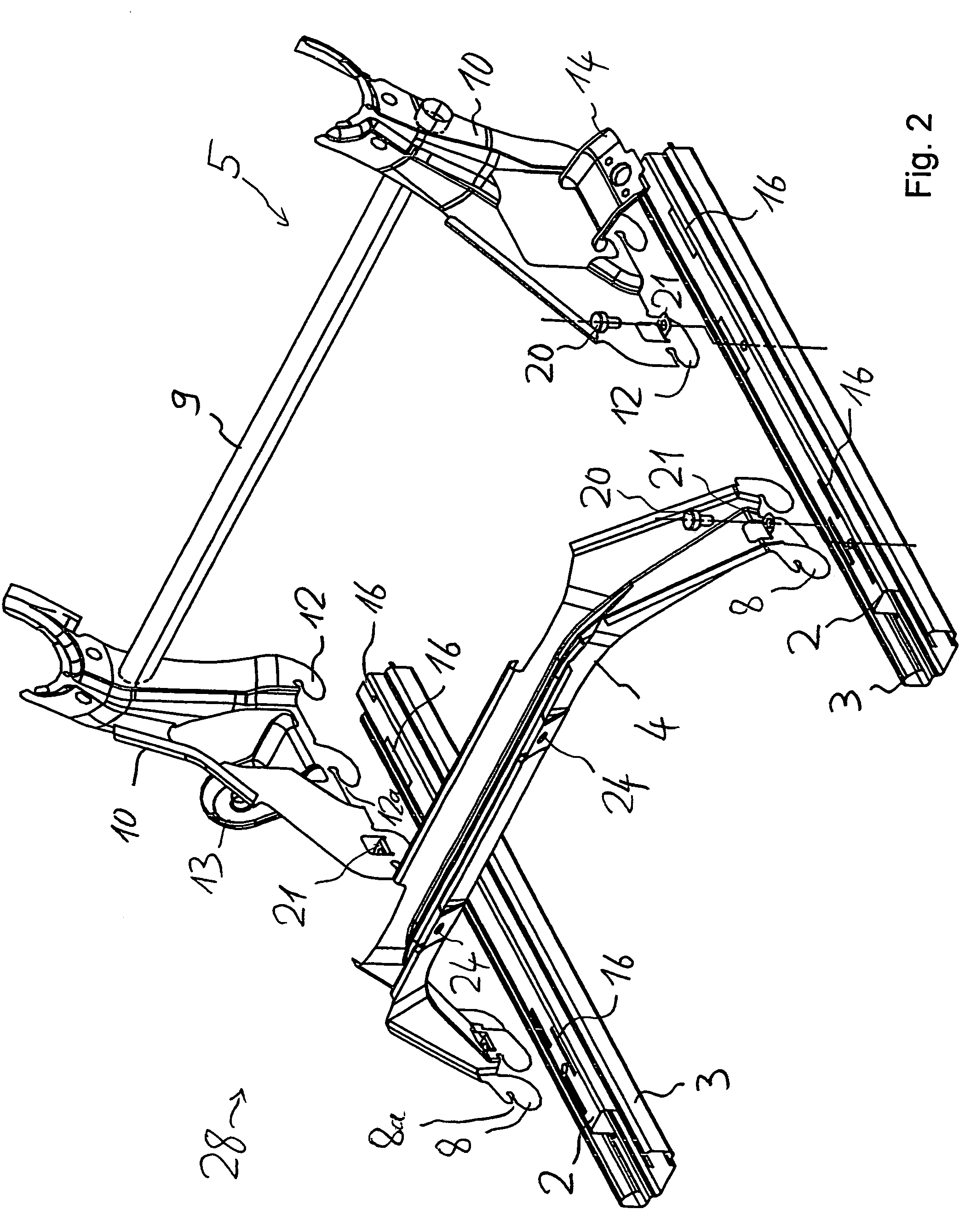 Seat structure for a motor vehicle seat