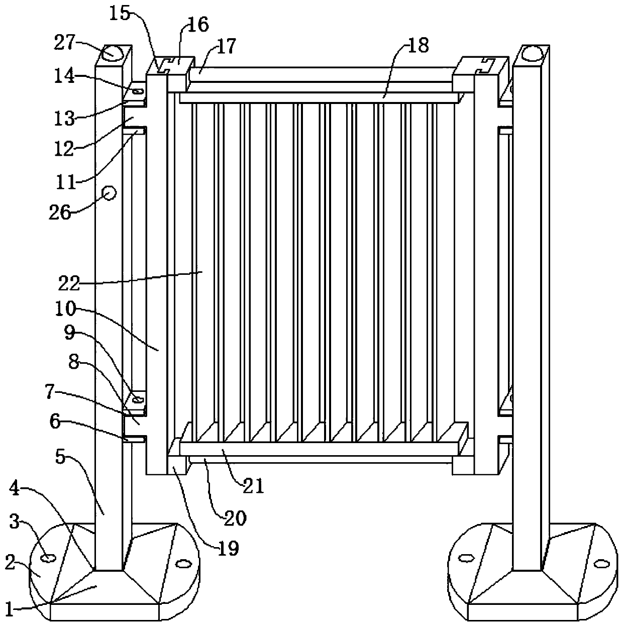 A safety fence for road and bridge