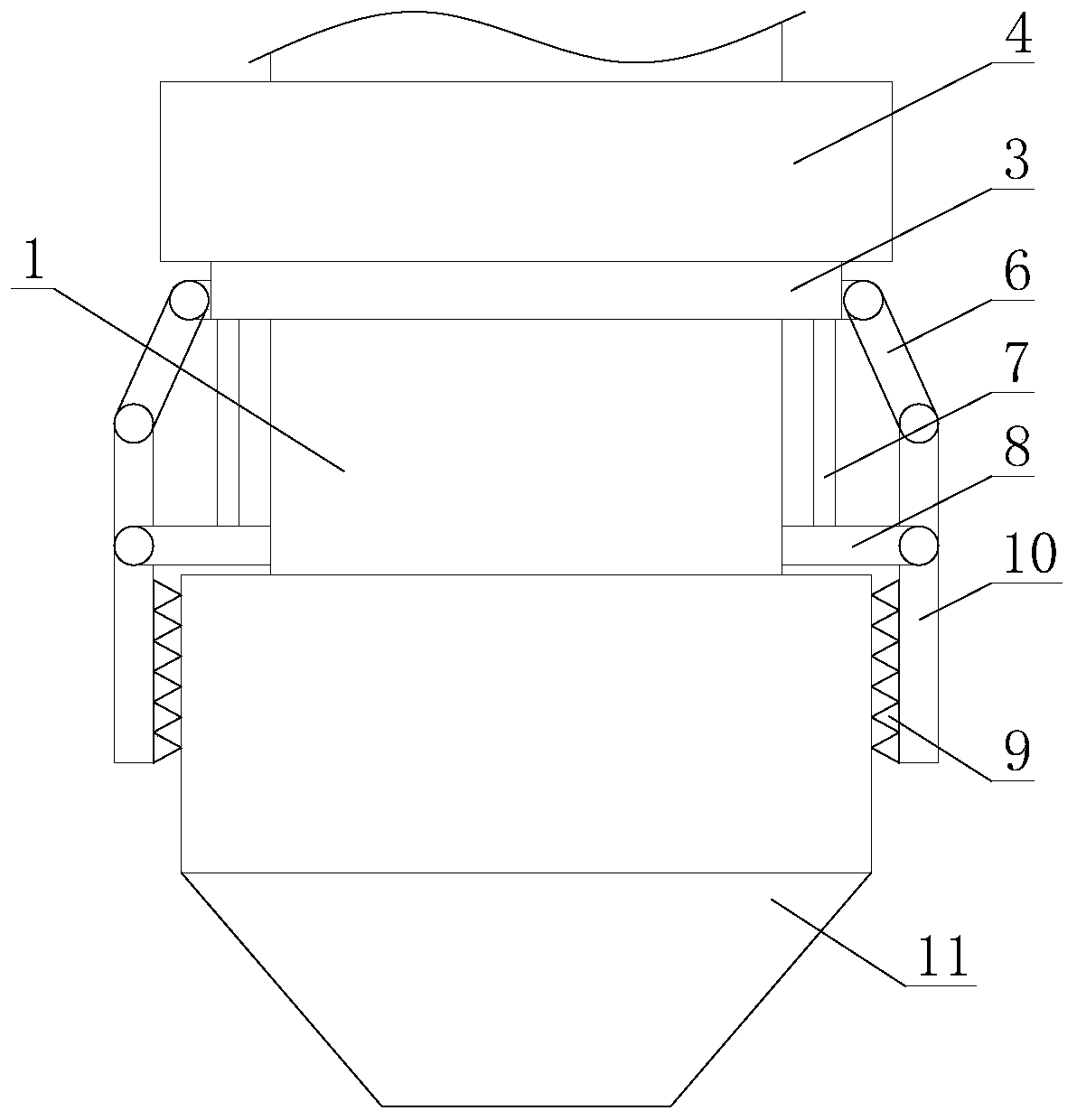 Portable chip sorting equipment with suction adjusting function