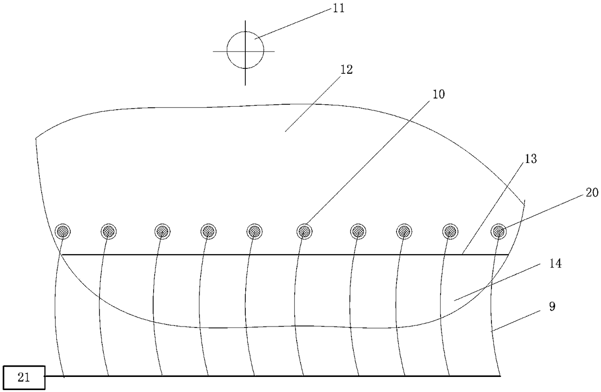 Pre-crack blasting hole charging device for foundation pit excavation