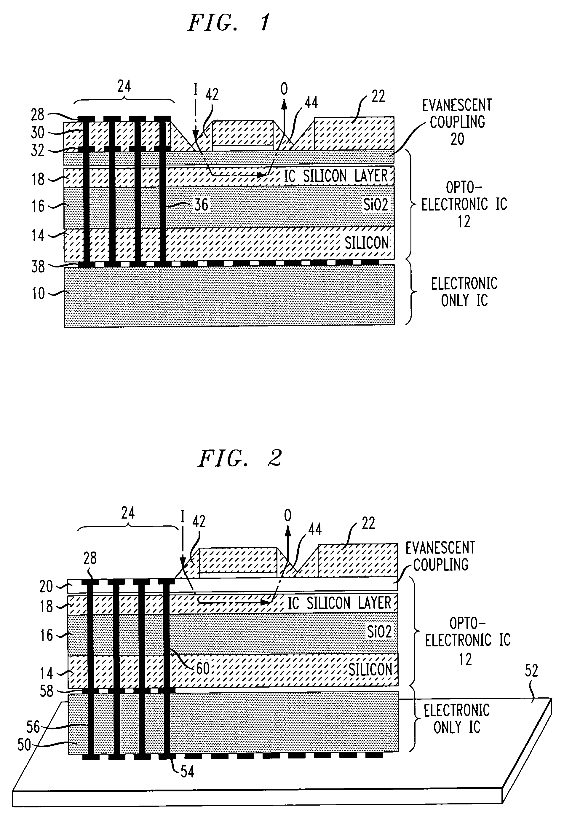 Vertical stacking of multiple integrated circuits including SOI-based optical components