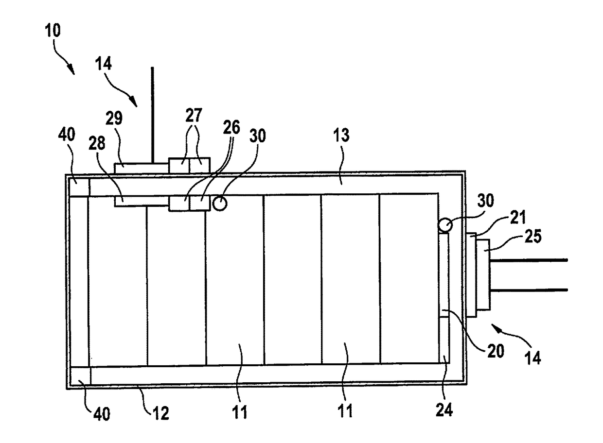 Battery with thermal insulation