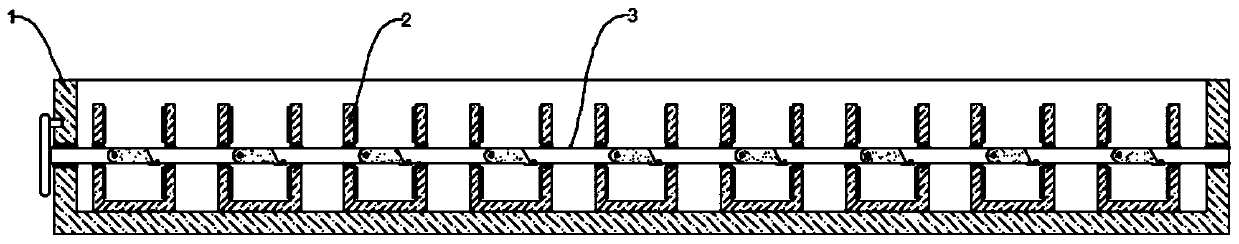 An all-round anti-loosening bearing storage box and bearing carrying device