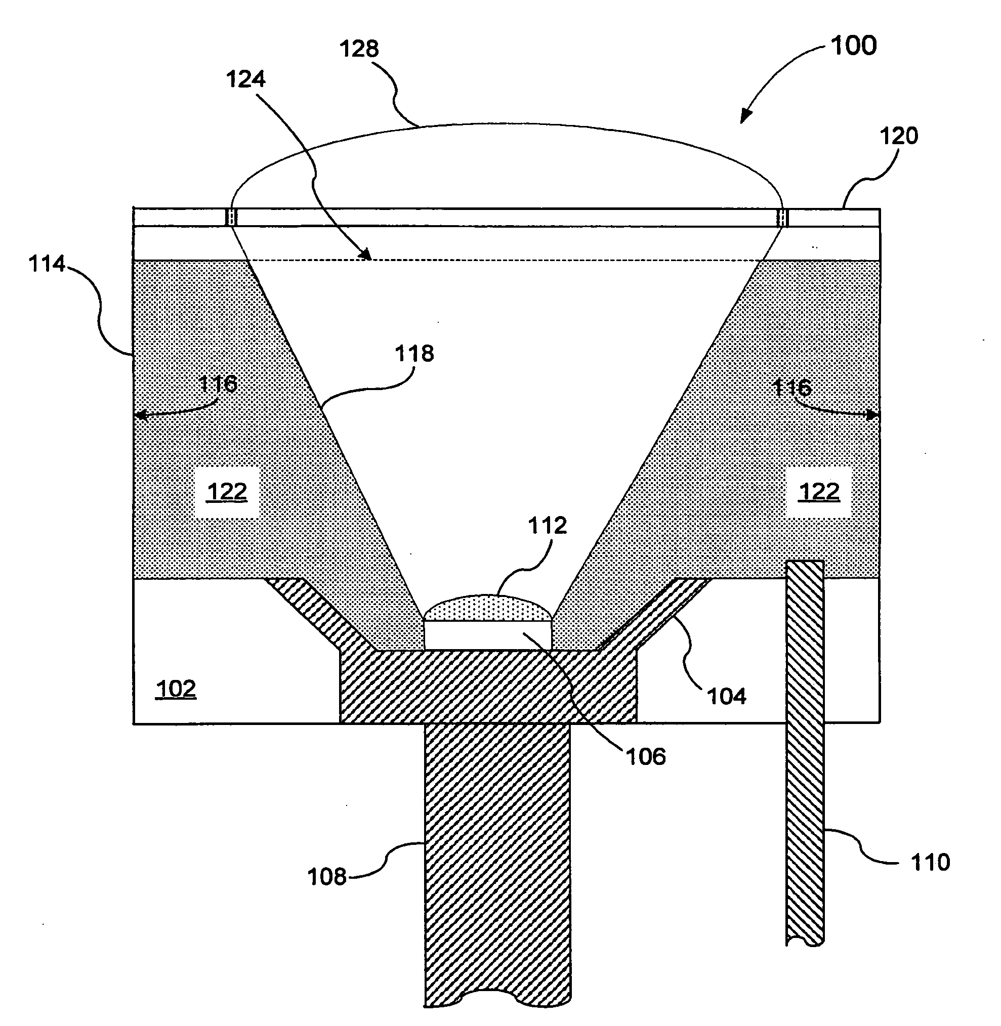 Light emitting device having a metal can package for improved heat dissipation