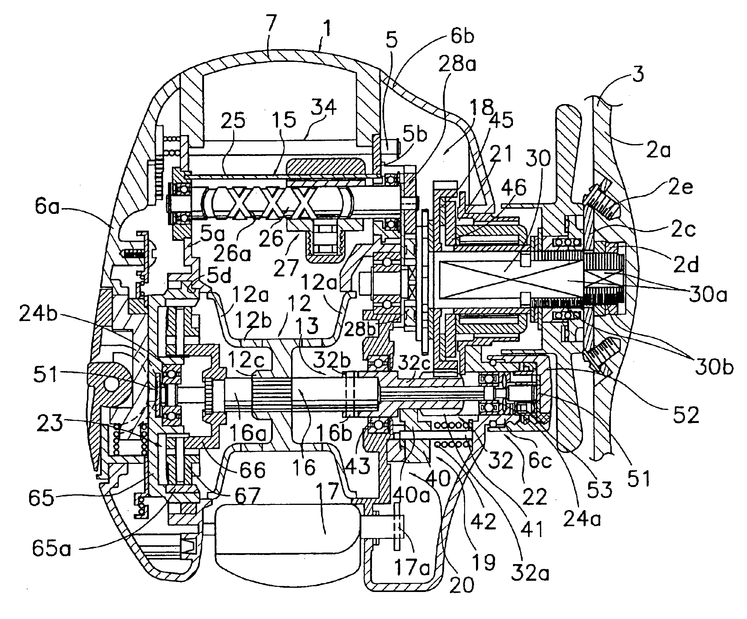 Fishing reel bearing and component support structure