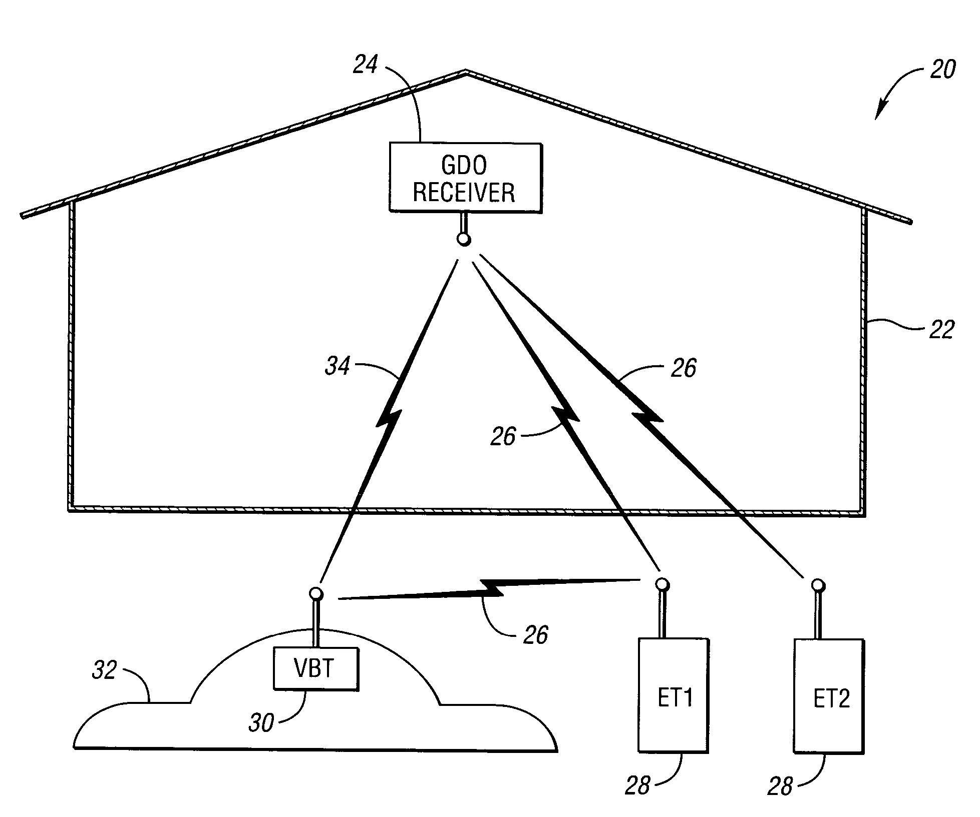 Wireless appliance activation transceiver