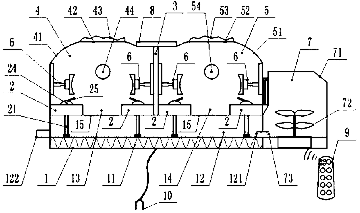 Ultrasonic nursing device for ankle arthritis, with fumigation function