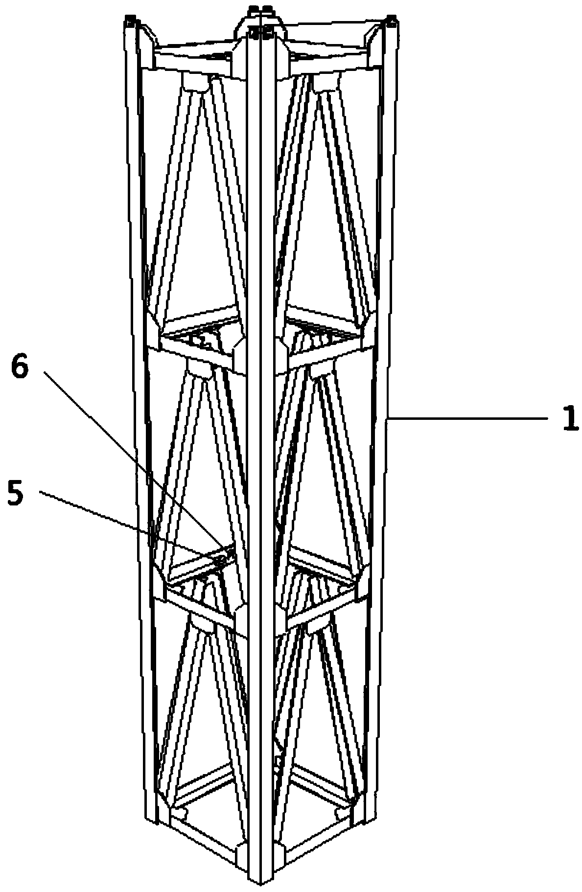 An internal climbing type construction tower crane natural vibration frequency monitoring device and monitoring method