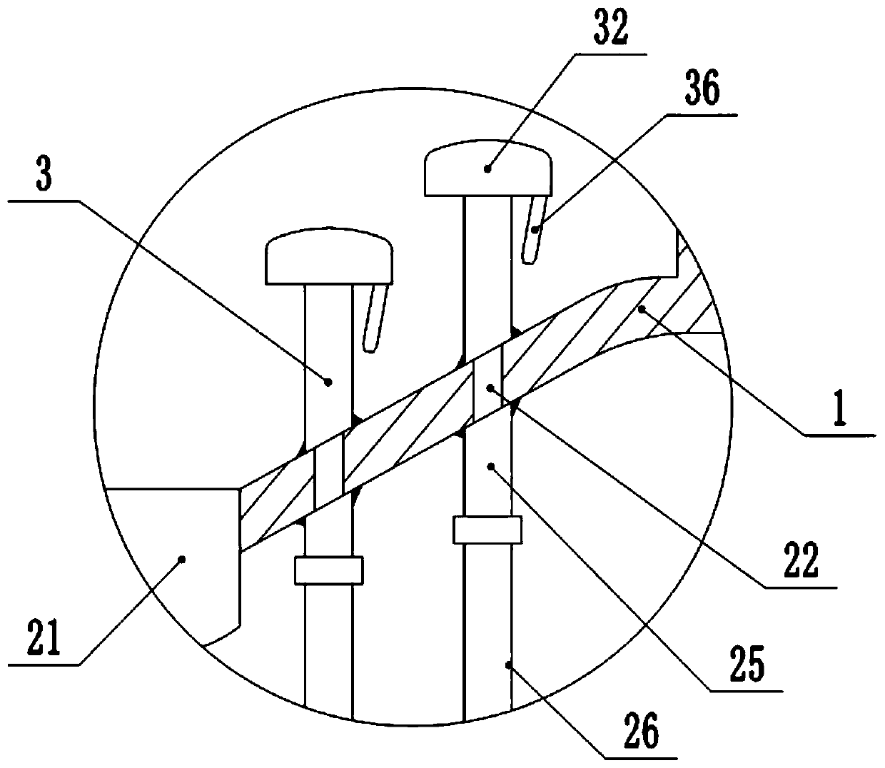 Sorting structure of quartz sand sorting device