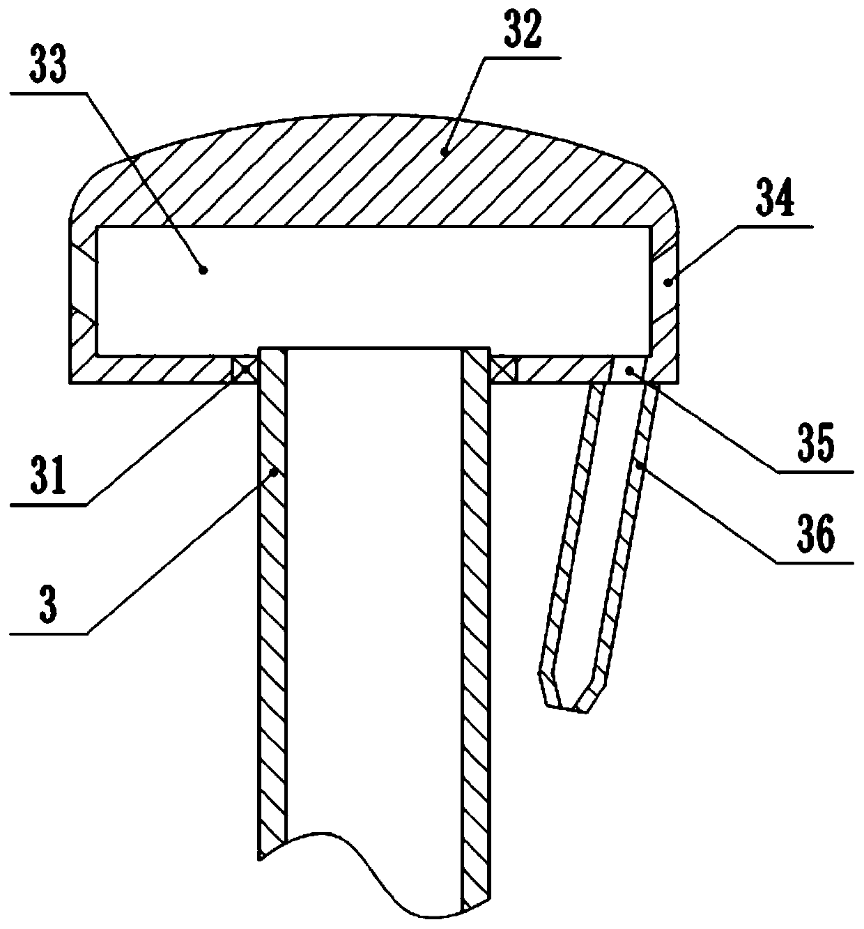 Sorting structure of quartz sand sorting device