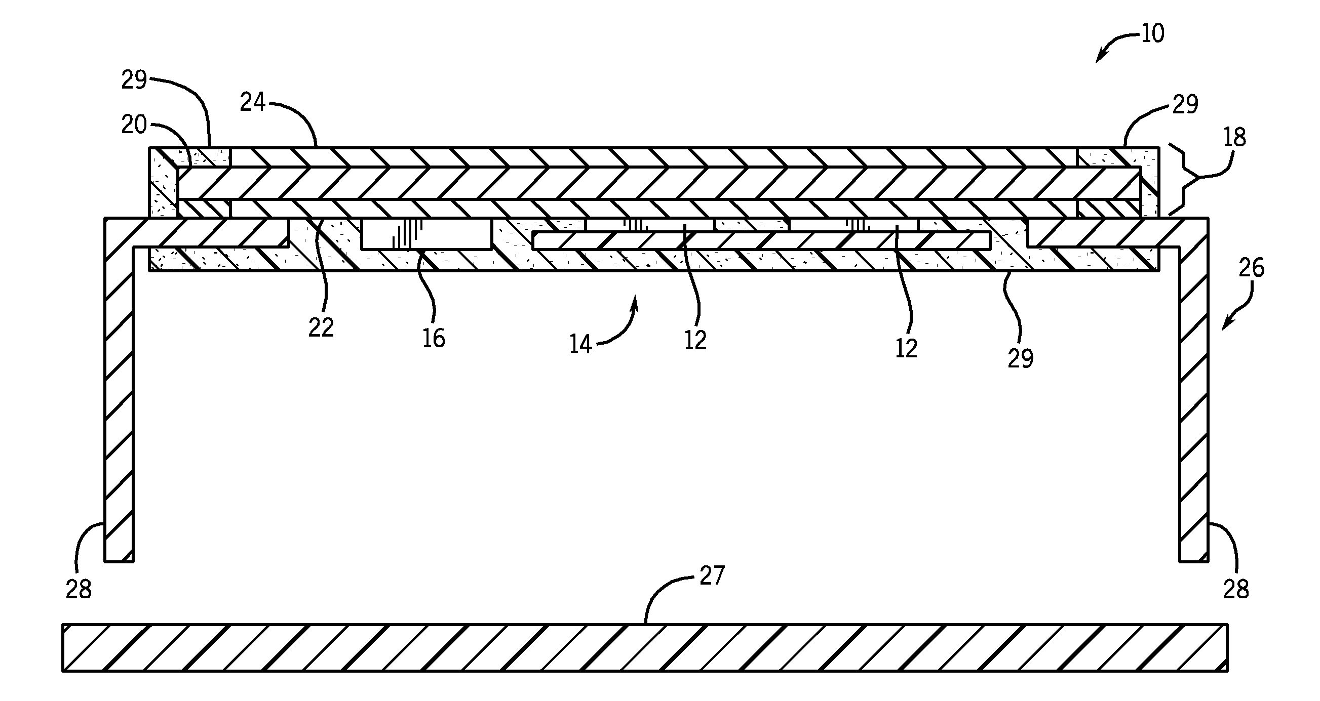 Power overlay structure with leadframe connections