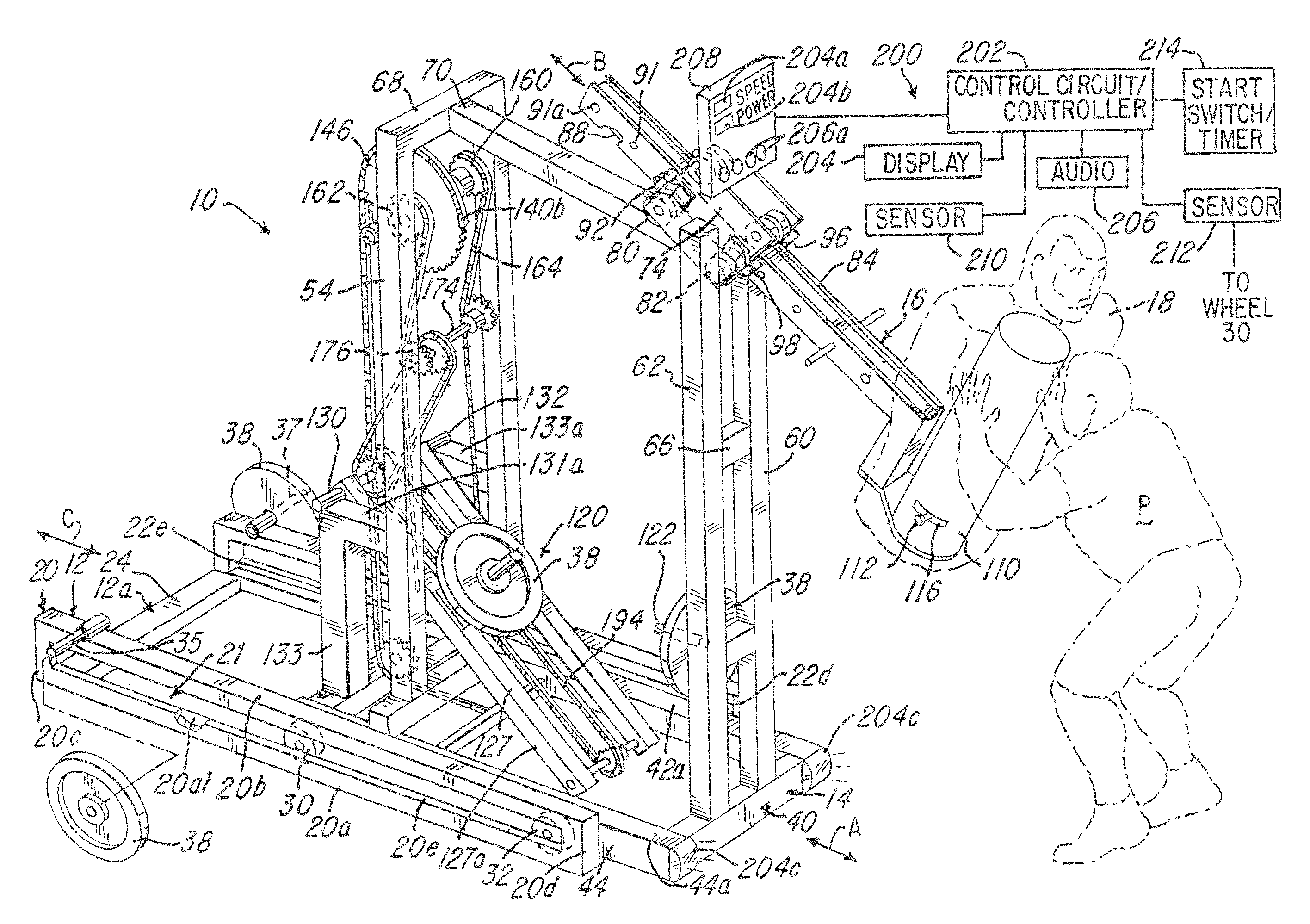 System and method for training a football player