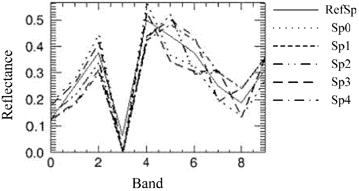 Spectral angle mapping method used for correcting negative correlation of hyperspectral remote sensing image by wavebands