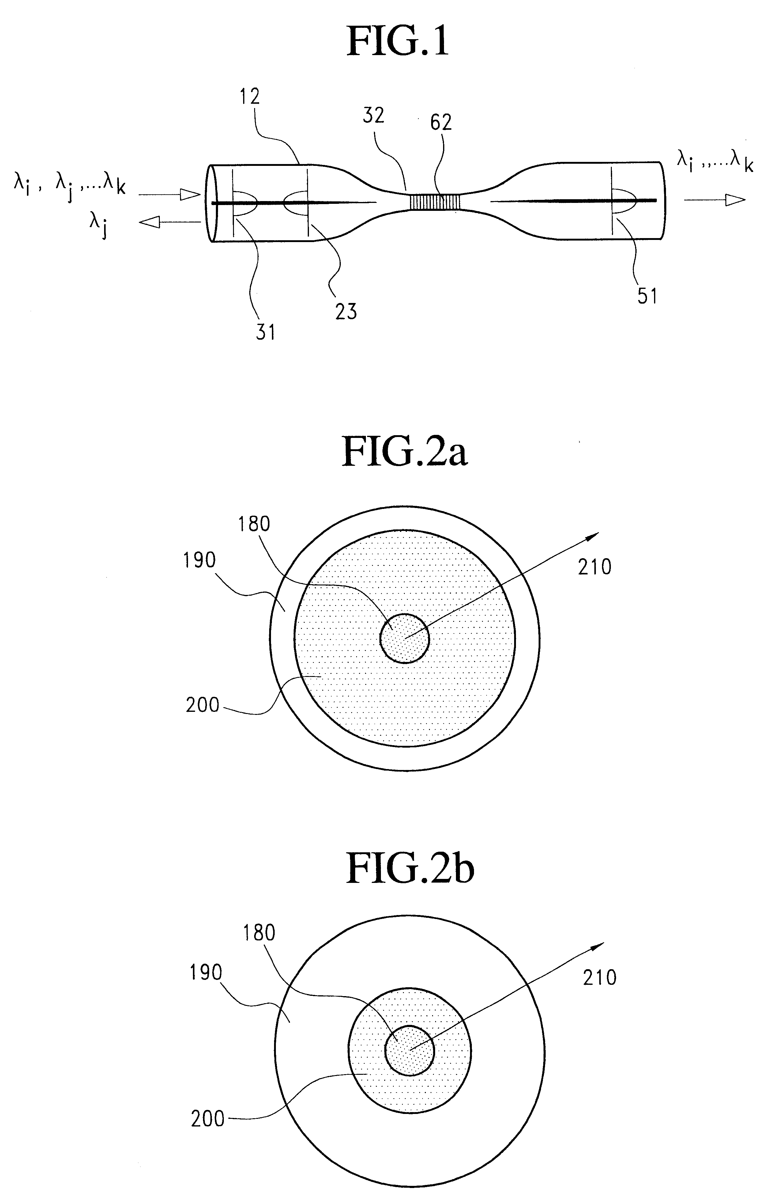 Tapered fiber gratings and applications