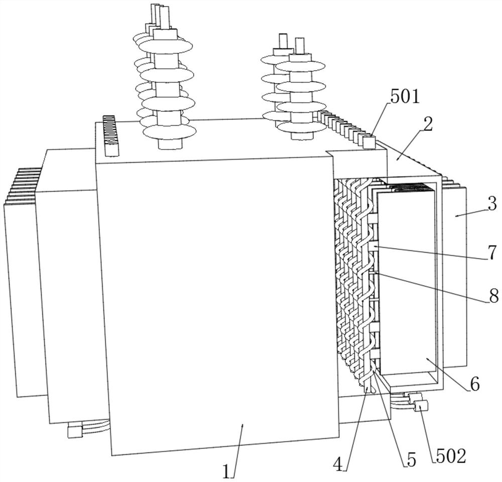 Overheating deformation ventilation type transformer