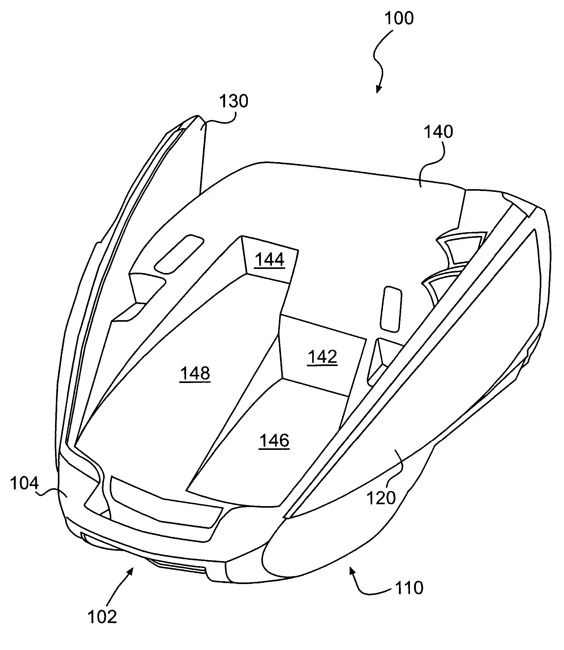 Nose cone for a snowmobile