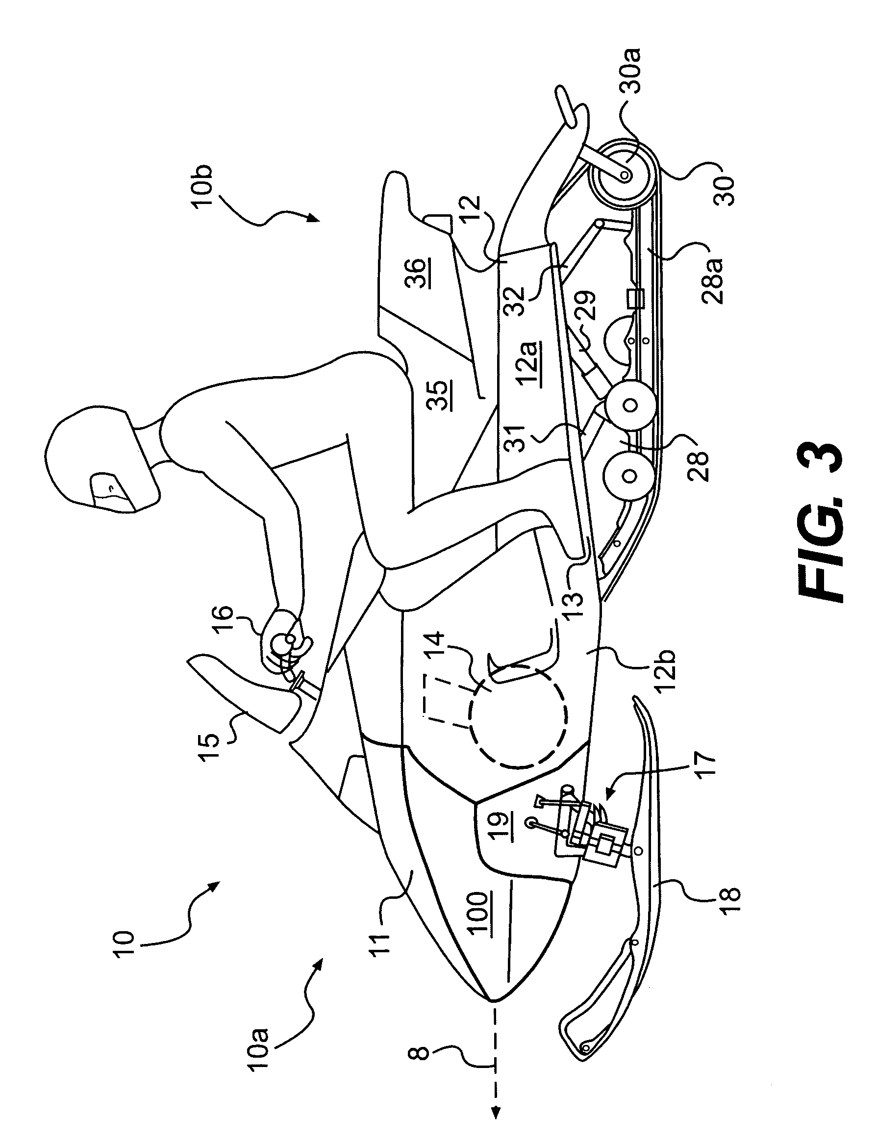 Nose cone for a snowmobile