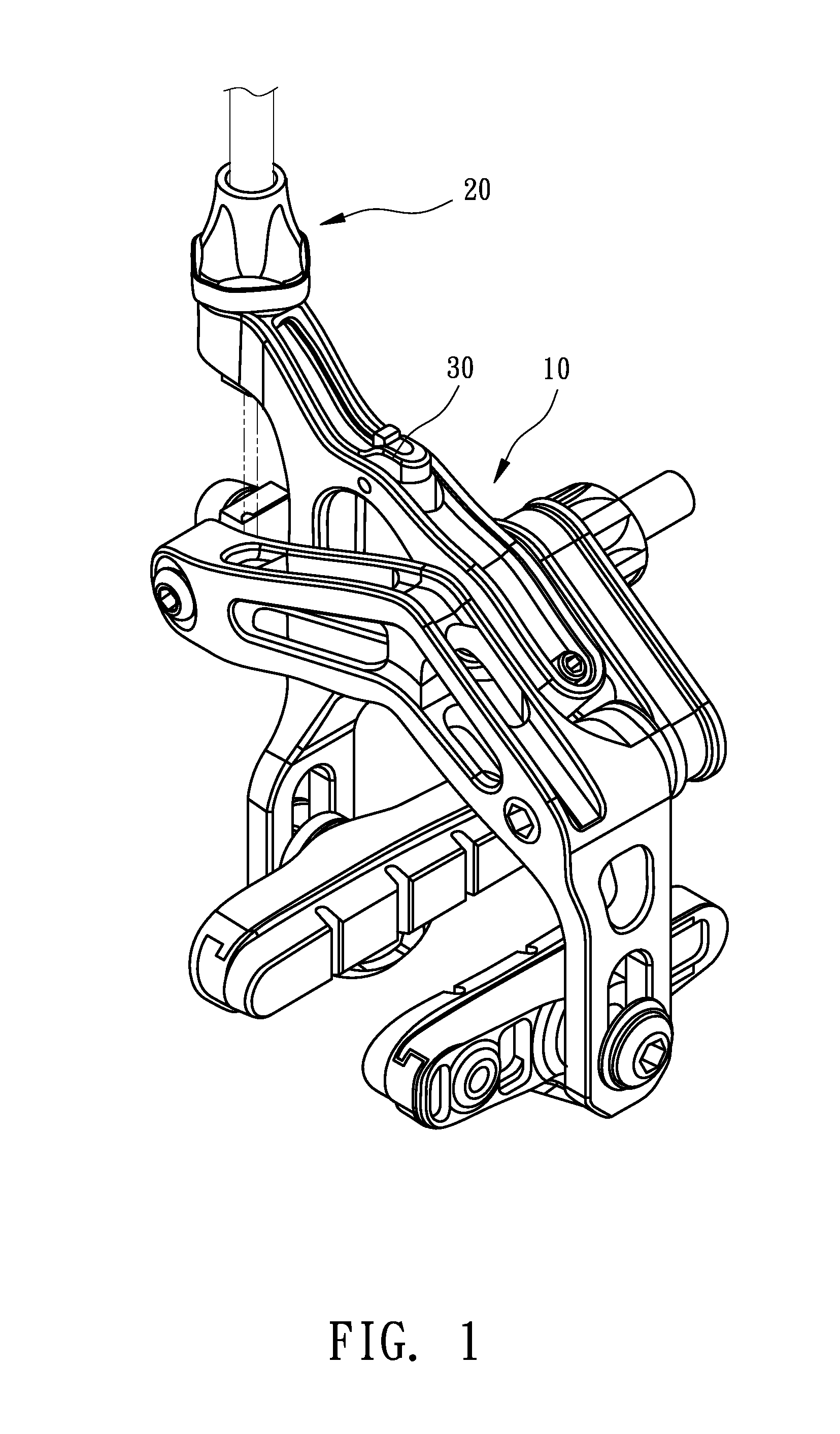 Quick-release device of a bicycle brake cable