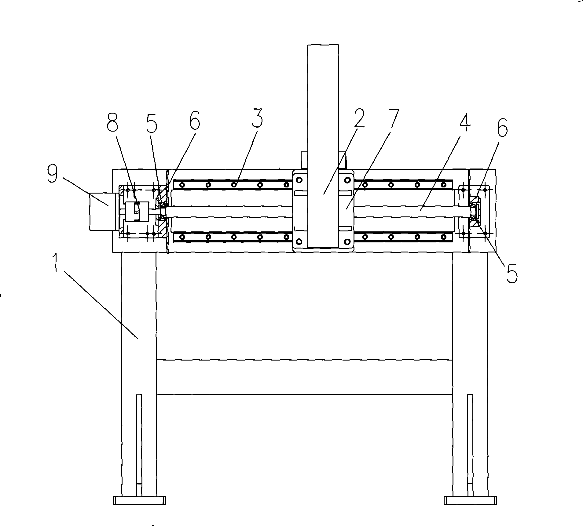 Welding gun moving apparatus of jackrod abrasion-proof belt welding machine